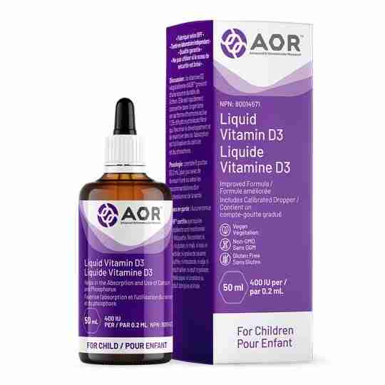AOR Vitamin D3 Liquid Kids, 50 mL