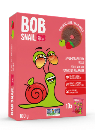 Bob Snail Apple-Strawberry Rolls, 100 g