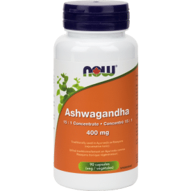 NOW Ashwagandha- 15:1 Concentrate 400 Mg; 90 Capsules