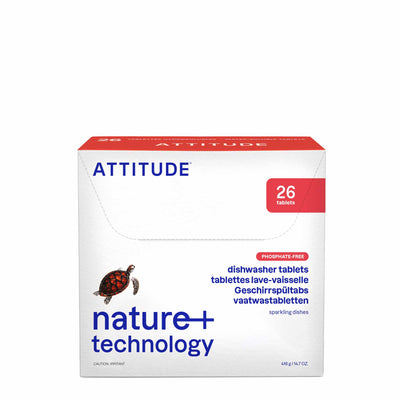 ATTITUDE Dishwasher Detergent Eco-Loads, Unscented, 26 Loads