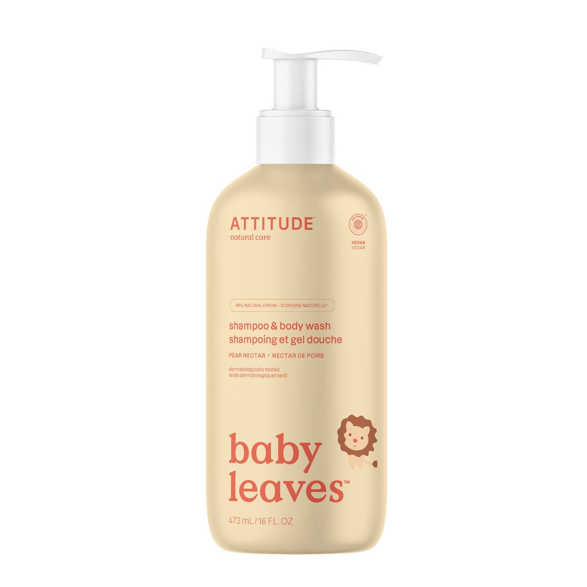 ATTITUDE 2-in-1 Shampoo & Body Wash, Pear Nectar, 473 mL