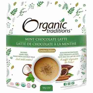 Organic Traditions Mint Chocolate Latte 150G