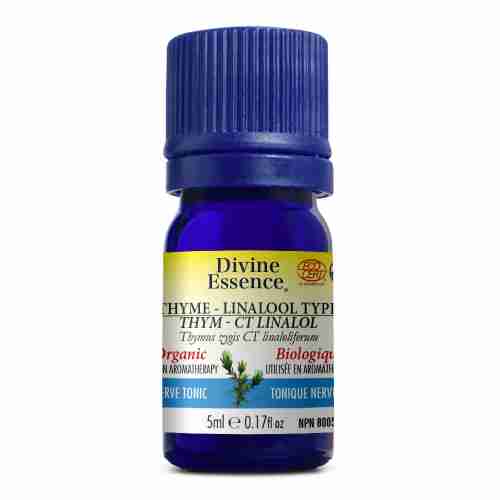 Divine Essence Organic Thyme Linalool Essential Oil, 5 mL