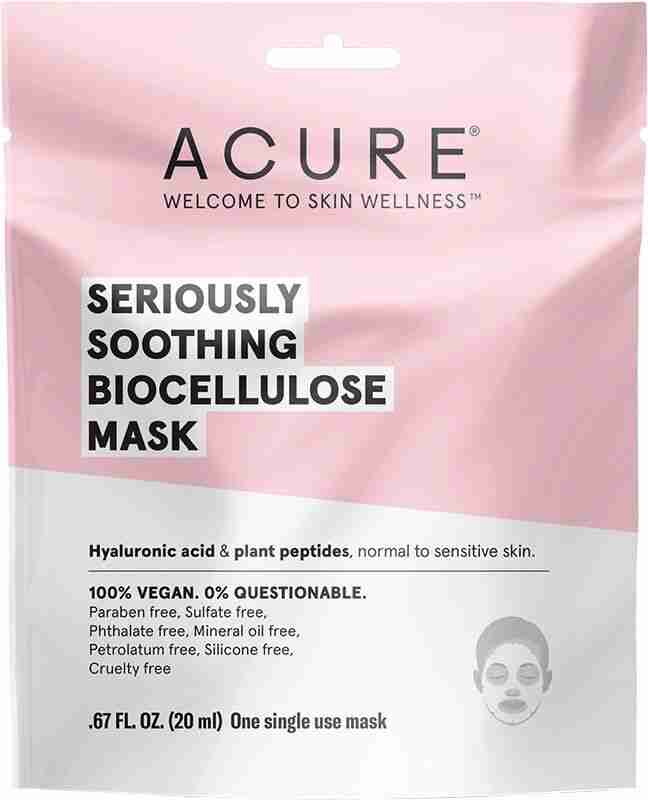 Acure Seriously Soothing Biocellulose Mask - 20Ml/1 Mask