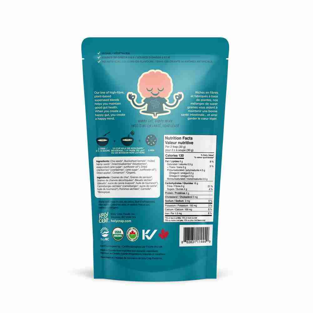 Holy Crap - Blueberry Apple Breakfast Cereal, 225G