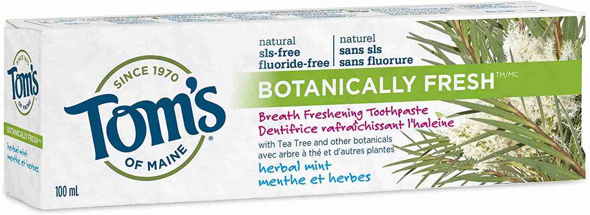 Tom's Of Maine Breath Freshening Toothpaste With Fluoride: Herbal Mint - 100Ml