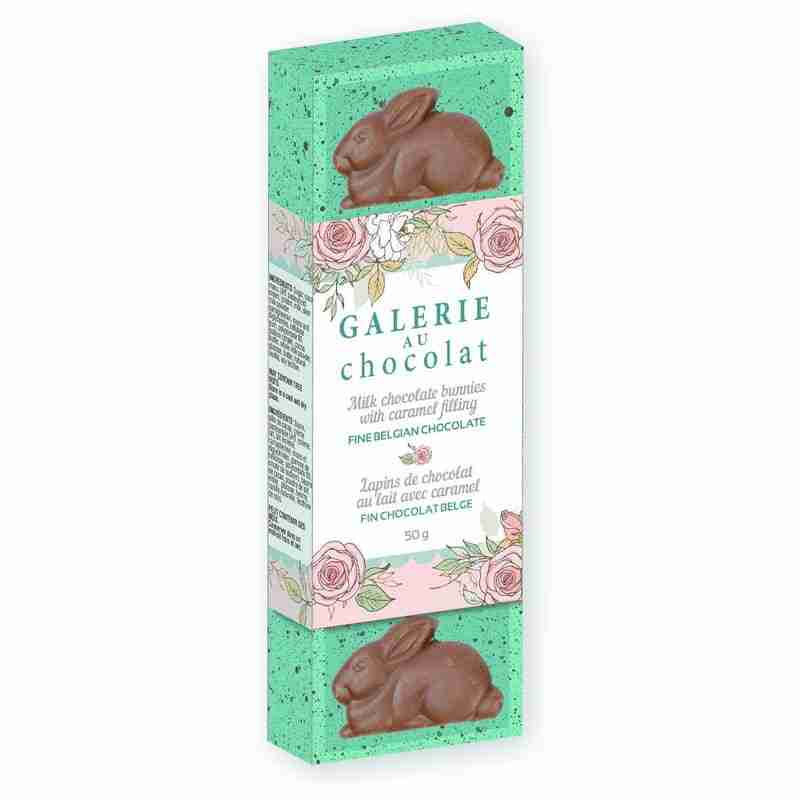 Galerie - Caramel Filled Milk Chocolate Bunnies, 5Pcs