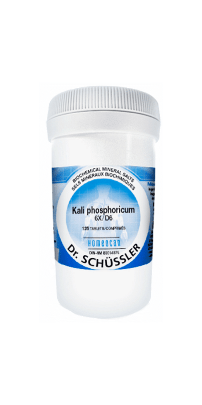 Homeocan Dr. Schussler Kali Phosphoricum 6X Tissue Salts - 125 Tabs