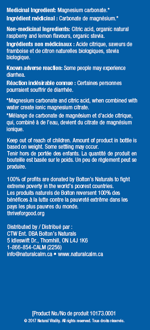 Natural Calm - Magnesium Powder: Sweet Lemon, 226G