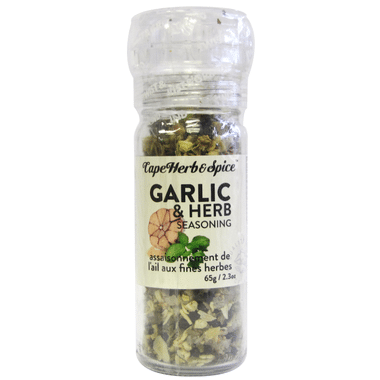 Cape Herb & Spice Garlic Herb Seasoning Grinder, 65 g