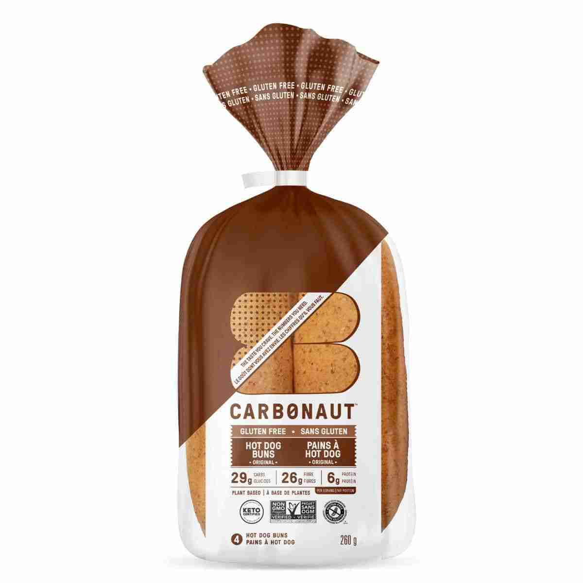 Carbonaut Low Carb Gluten Free Original Hot Dog Bun, 260G