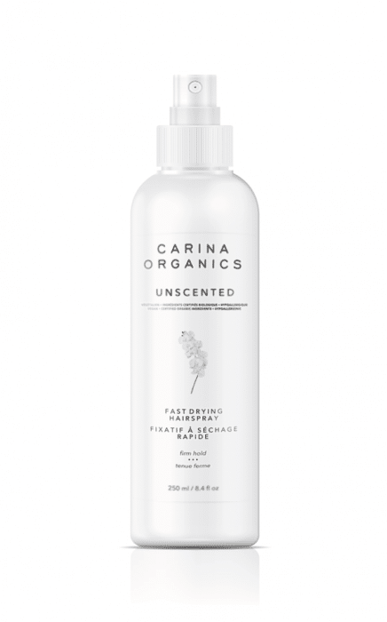 Carina Organics Fast Drying Hair Spray Unscented, 250 mL