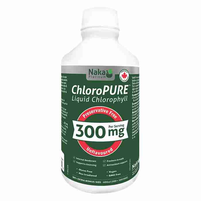 Naka Chloropure, Liquid Chlorophyll, 300Mg Bonus Size 600Ml
