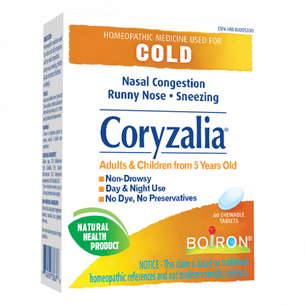 Boiron Coryzalia 60 Chewable Tablets