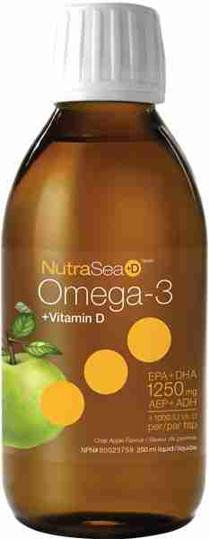 Nature's Way Nutrasea Omega-3 + Vitamin D Crisp Apple Flavour 200Ml