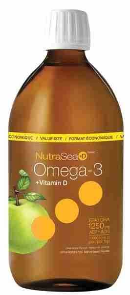 Nature's Way Nutrasea Omega-3 + Vitamin D Crisp Apple Flavour 500Ml