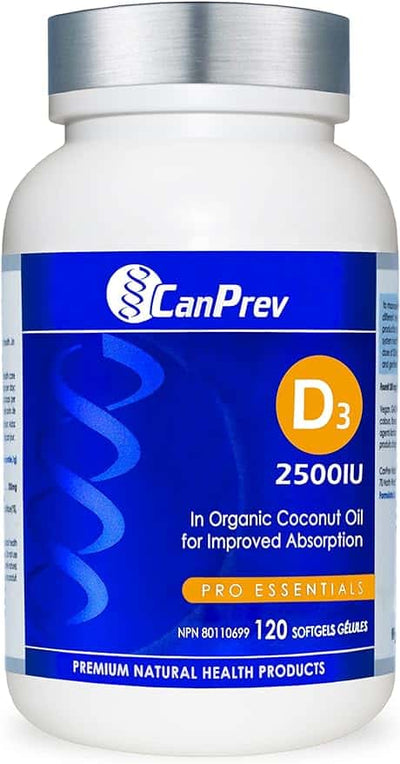 CanPrev D3 2500 IU, 120 Softgels