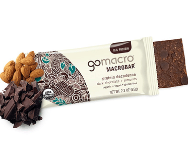GoMacro MacroBar, Dark Chocolate + Almonds, 65 g