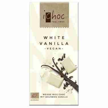 Ichoc - White Vanilla Chocolate Bar, 80G