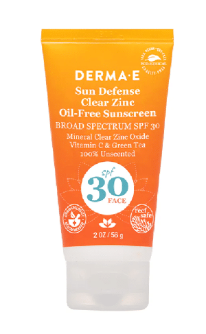 Derma-E - Clear Zinc Face Sunscreen: SPF30, 56G