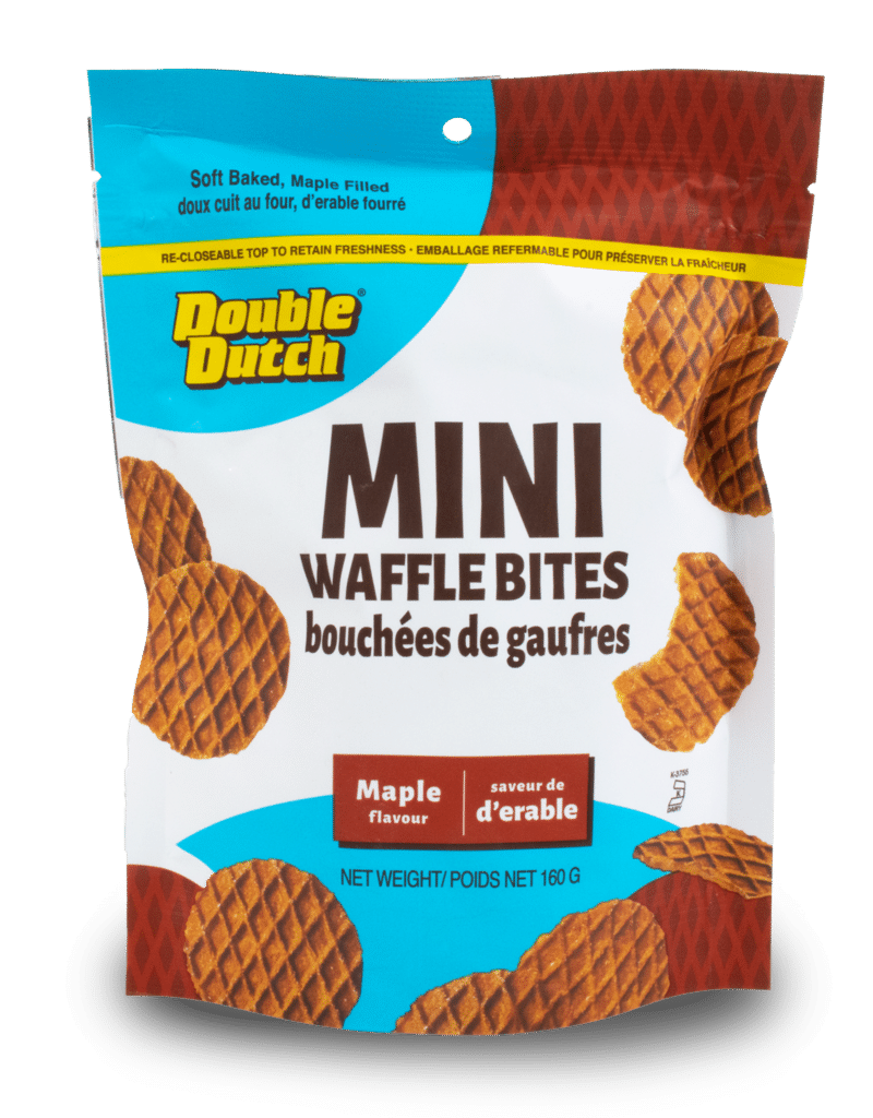 Double Dutch Mini Waffle Bites, Maple, 160 g