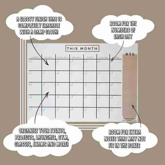 BYBWAGS Magnetic Calendar