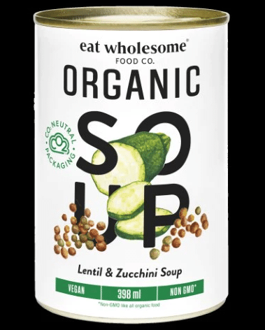 Eat Wholesome - Organic Lentil & Zucchini Soup, 398Ml