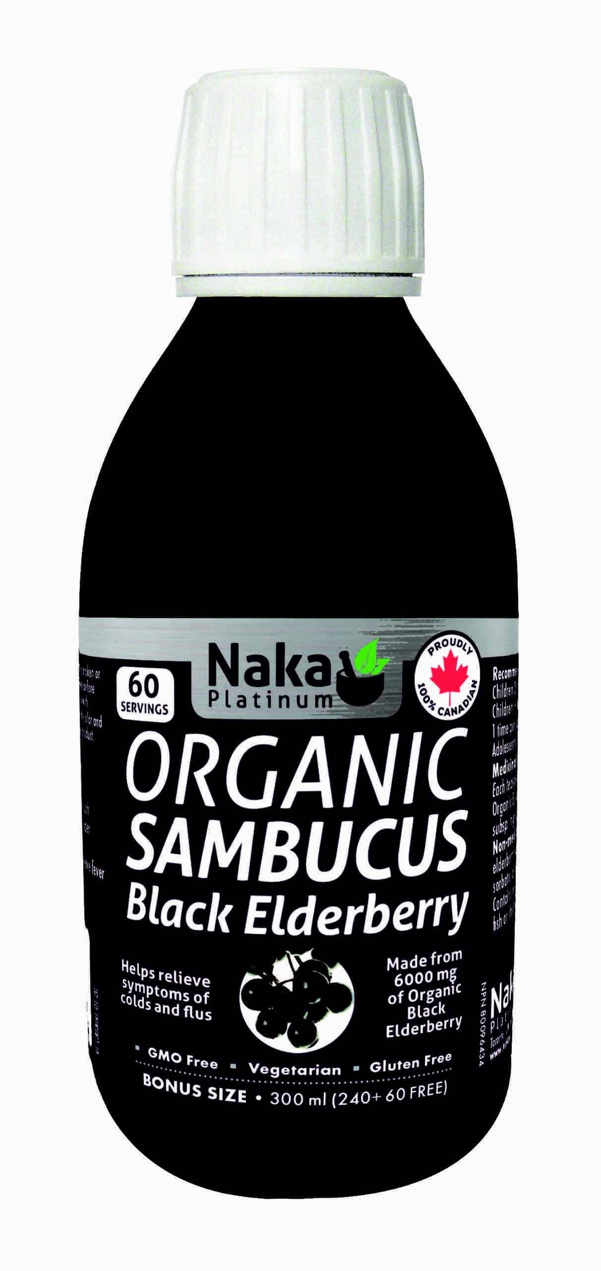 NAKA Organic Sambucus Black Elderberry Syrup 300Ml