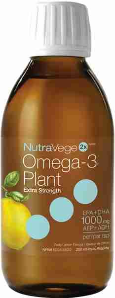 Nature's Way Nutravege Omega-3 Plant Liquidextra Strength  Zesty Lemon Flavour 200Ml
