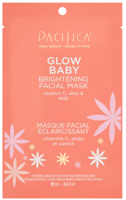 Pacifica Glow Baby Brightening Facial Sheet Mask, 18 mL