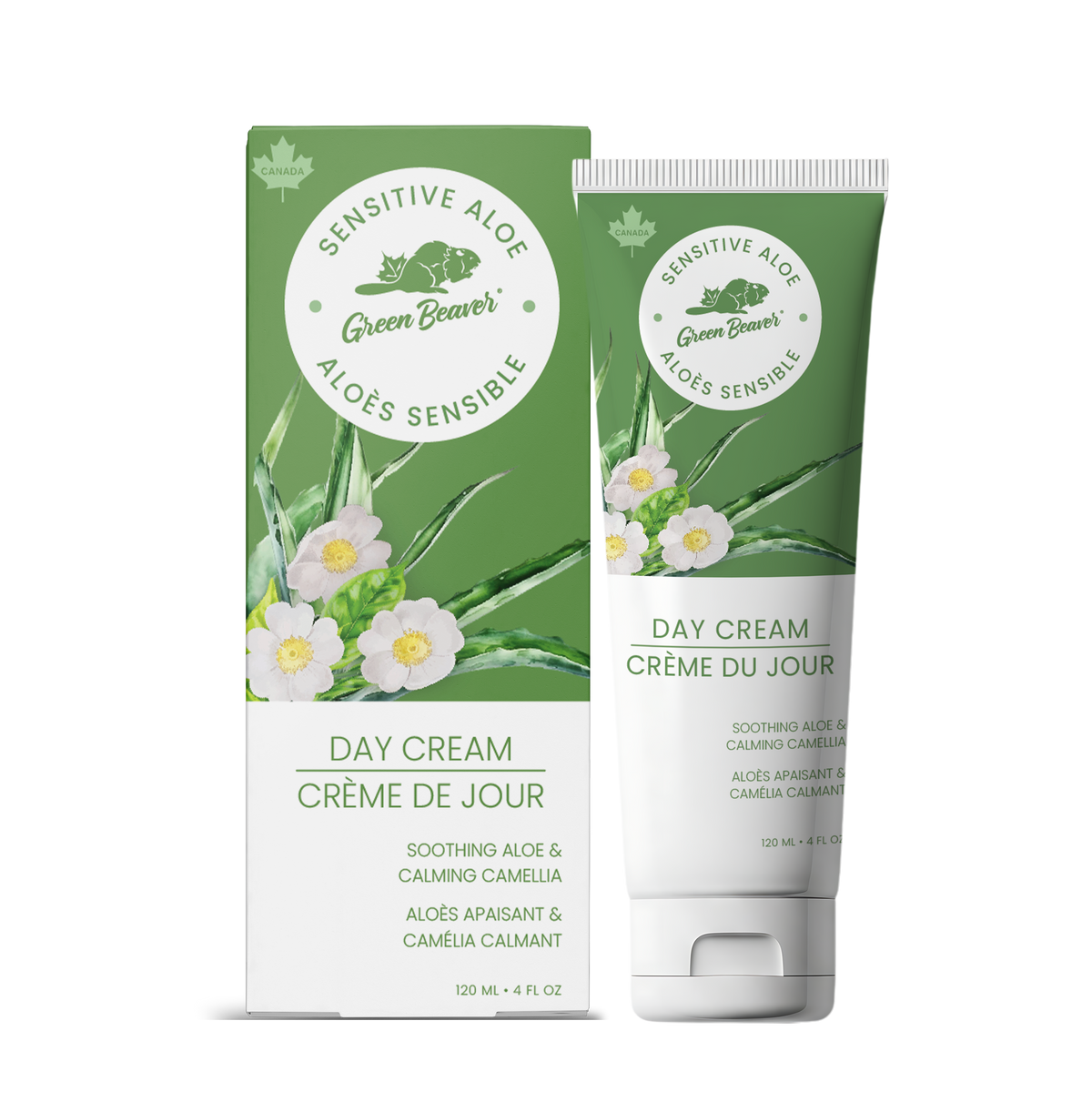 Green Beaver Sensitive Aloe Day Cream, 120 mL