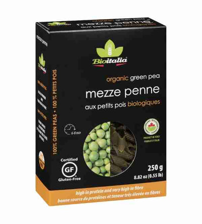 Bioitalia Green Pea Mezze Penne, 250 g
