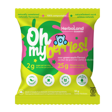 Herbaland Oh My Berries! Sour Green Apple Gummies, 50 g