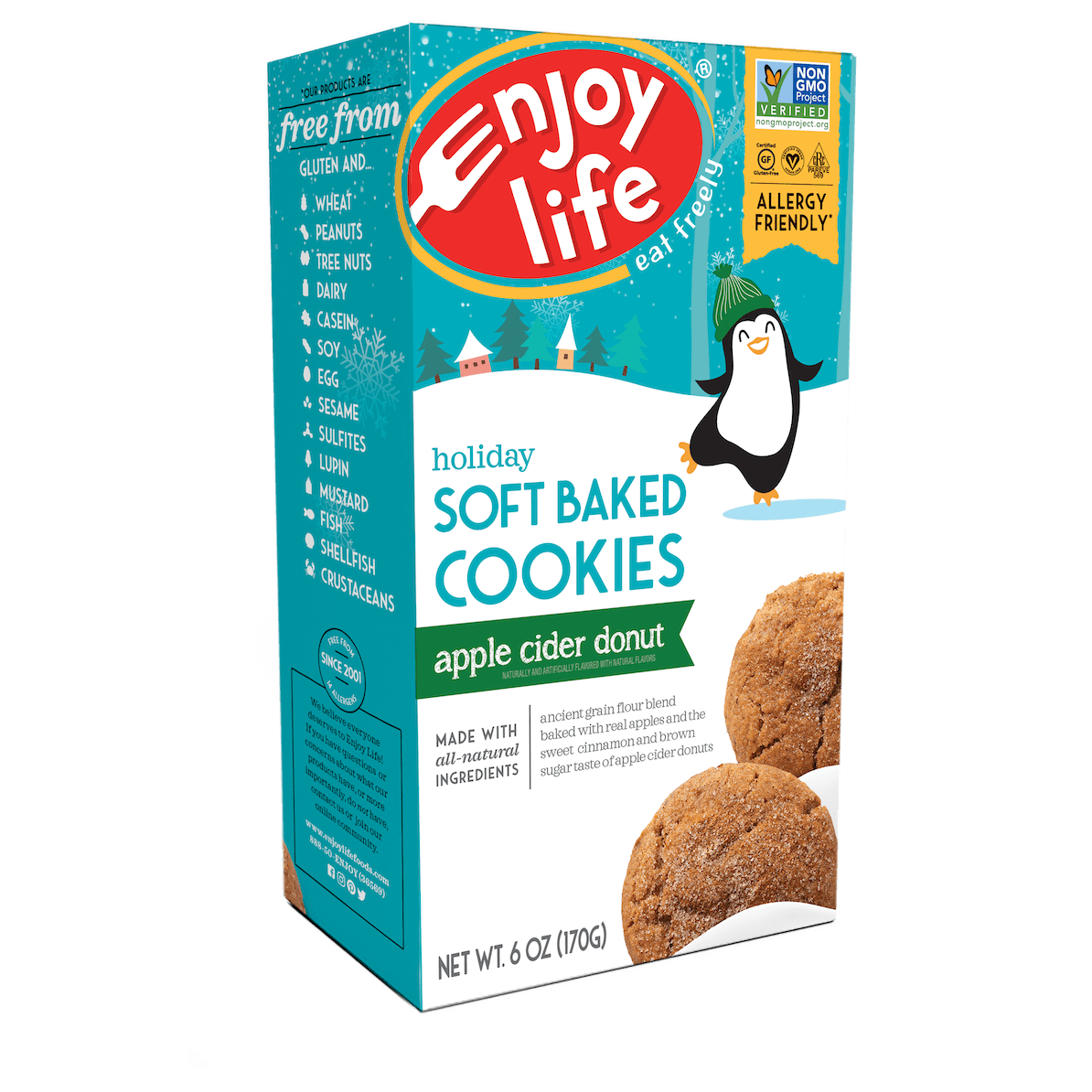 Enjoy Life Holiday Soft Baked Cookies, Apple Cider Donut, 170 g