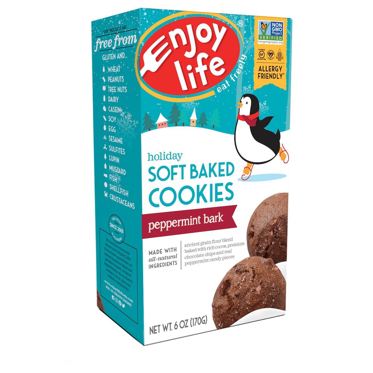 Enjoy Life - Holiday Soft Baked Cookies: Peppermint Bark, 170G
