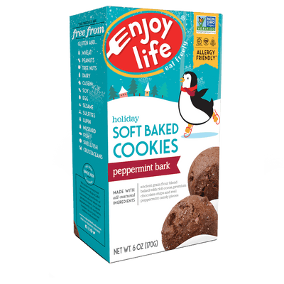 Enjoy Life - Holiday Soft Baked Cookies: Peppermint Bark, 170G