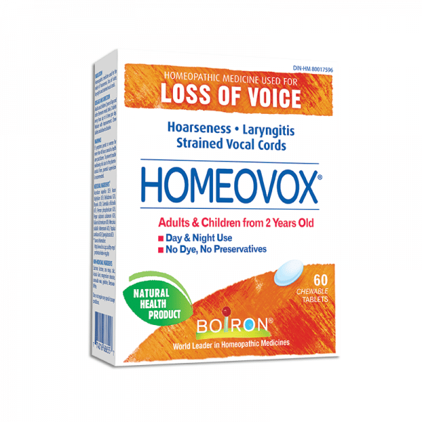 Boiron Homeovox Loss Of Voice 60 Chewable Tablets
