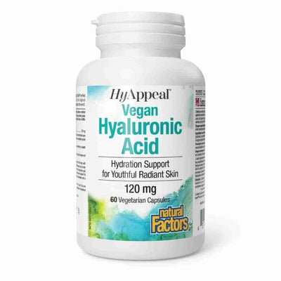 Natural Factors Vegan Hyaluronic Acid 120Mg, 60 V-Caps