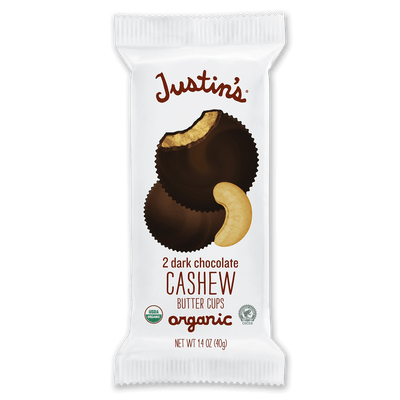 Justin's Dark Chocolate Cashew Butter Cups, 40 g