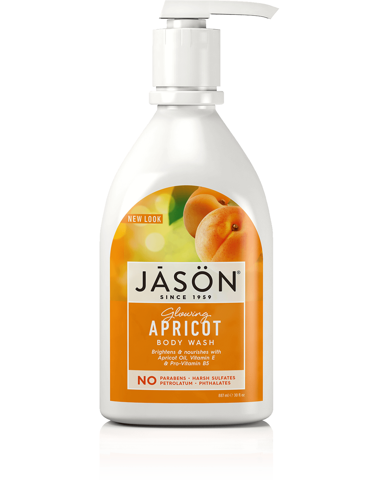 Jason Glowing Apricot Body Wash, 887 mL