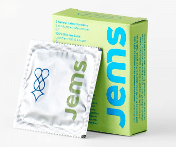Jems For All Natural Latex Condoms, 3Pk