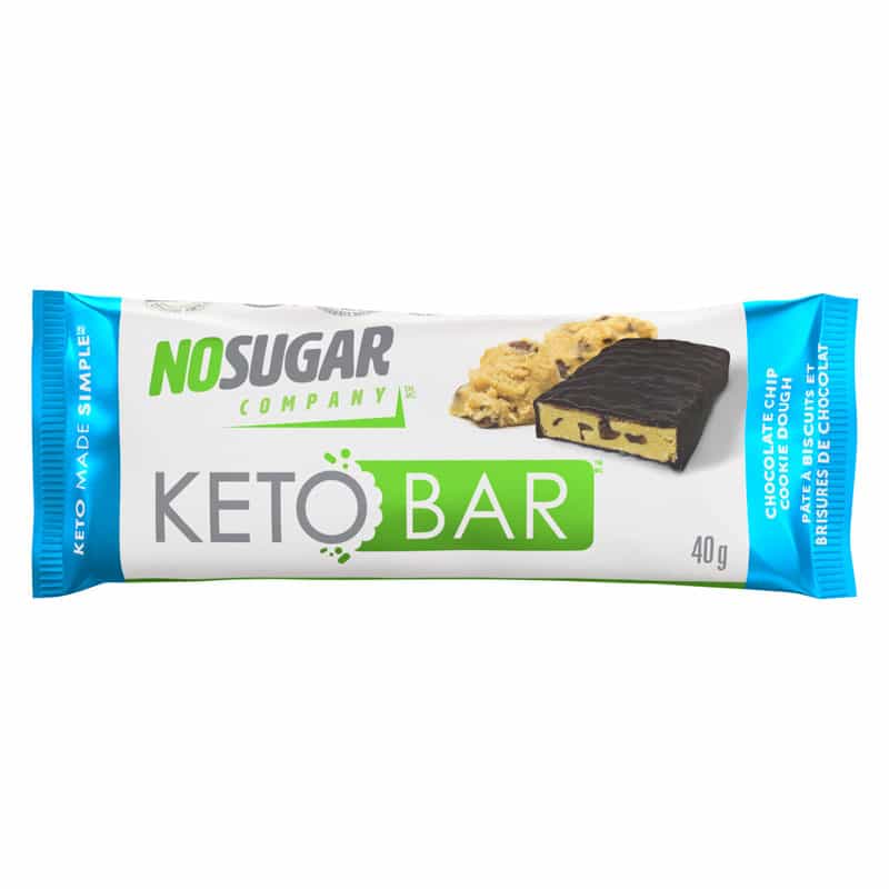 No Sugar Keto Bar Chocolate Chip Cookie Dough, 40 g