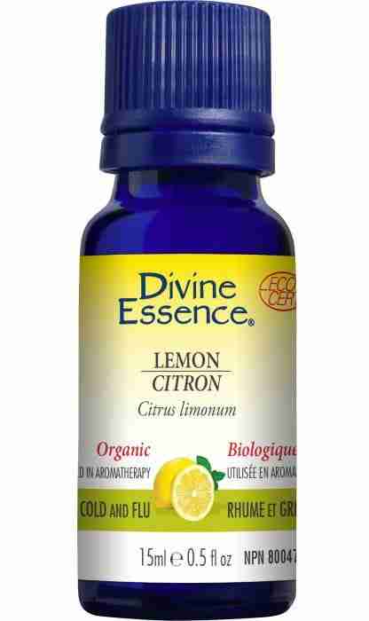 Divine Essence Organic Lemon Essential Oil - 15Ml