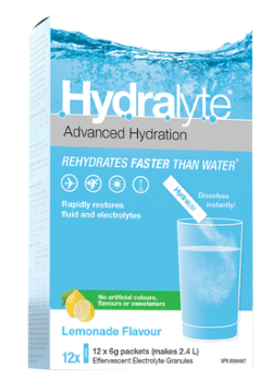 Hydralyte Electrolyte Powder, Lemonade, 12 X 6G Packets