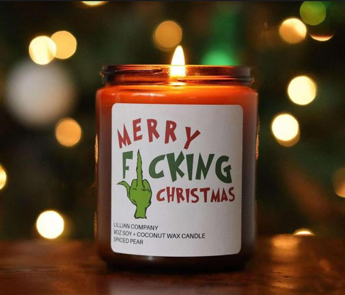 Lillian Co - Grinch Middle Finger Candle, 9Oz