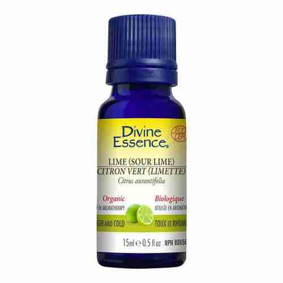 Divine Essence Organic Lime Essential Oil, 15 mL