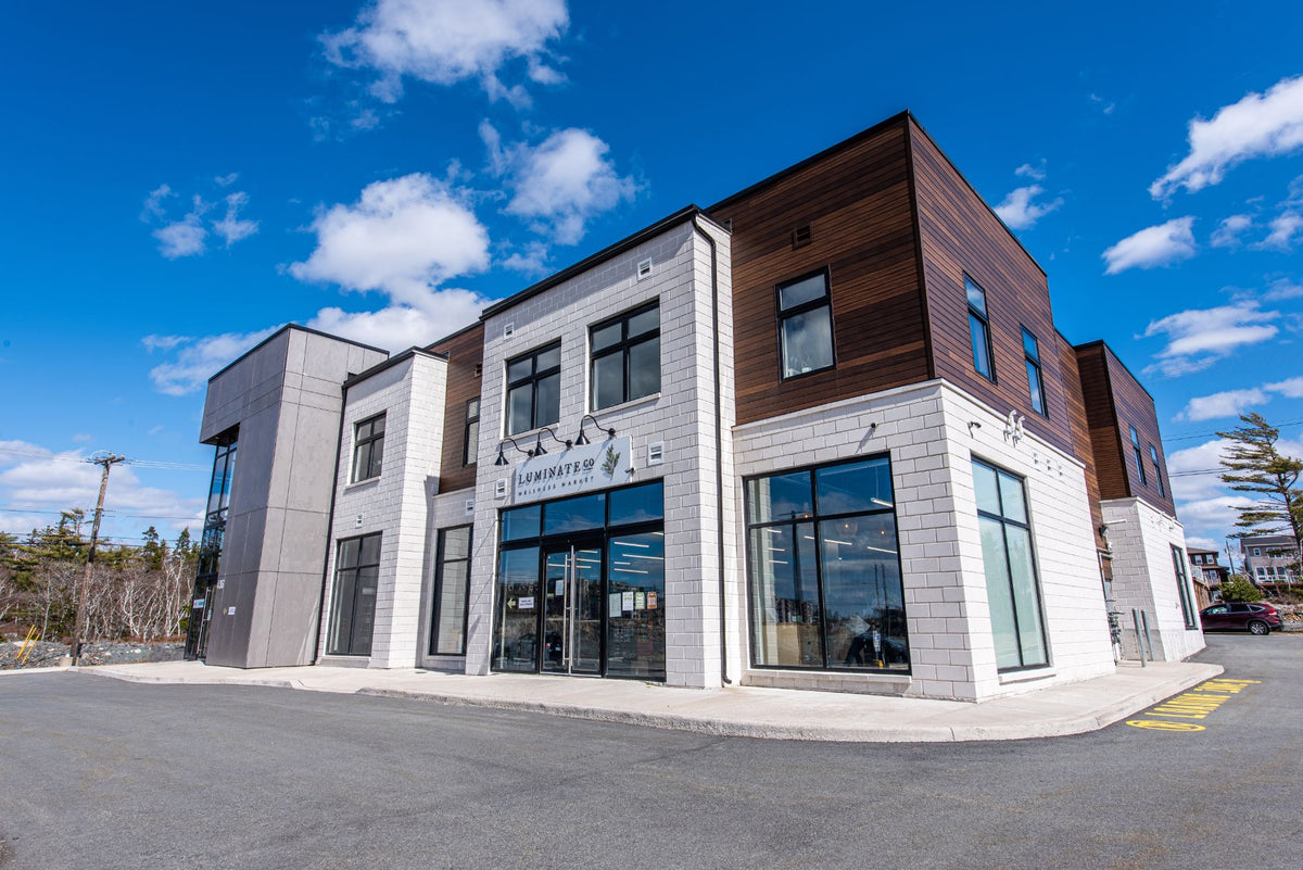 Luminate Co Wellness Market and clinic storefront, 486 Starboard Drive, Bedford NS