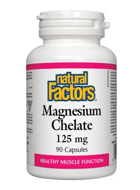 Natural Factors Magnesium Chelate 125Mg, 90 Caps