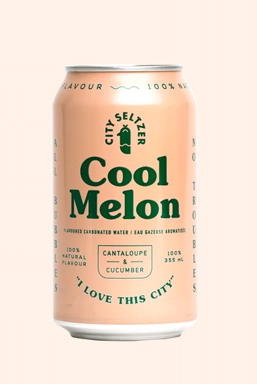 City Seltzer Cool Melon, 355Ml
