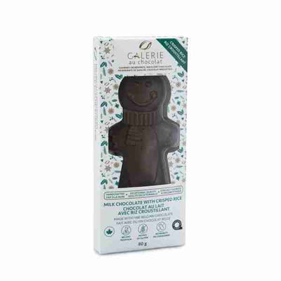 Galerie Fair Trade Milk Chocolate With Crisped Rice Gingerbread Man 80G